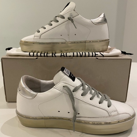 Golden Goose Hi Star White Leather/Pink/Silver 36 - Picture 5 of 9